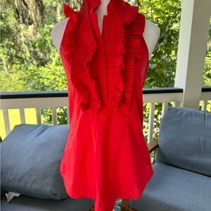 Minuet Halter ruffled collar top